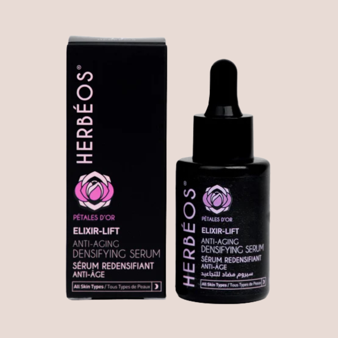 HERBÉOS™ | Elixir Lift – Sérum Anti-Âge Redensifiant Pétales d'Or (30 ml)
