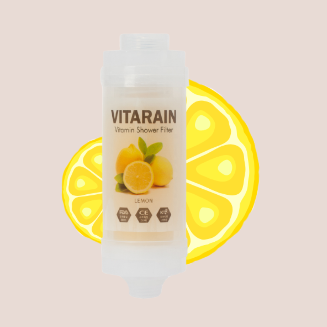 Filtre de douche Vitarain au citron – Protection anti-chlore pour une peau et des cheveux éclatants