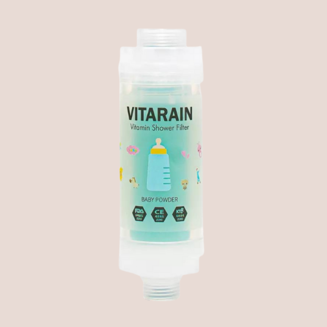 Filtre de douche Vitarain pour bébé – Eau purifiée, peau douce et cheveux éclatants