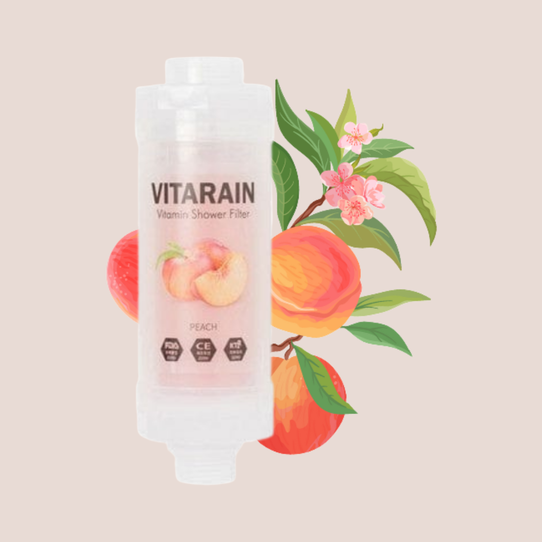 Filtre de douche Vitarain Pêche – Eau purifiée, peau et cheveux éclatants